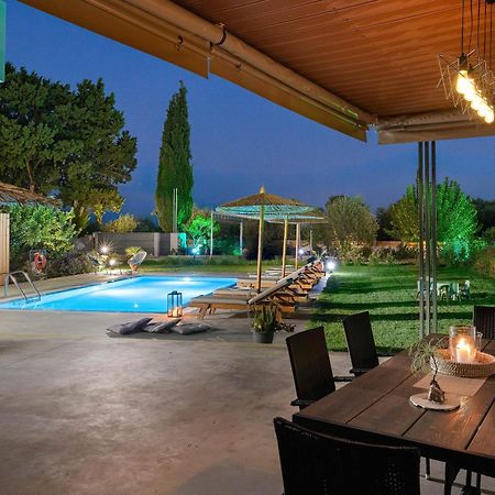 Ethria Pool Villa With Heated Jacuzzi Afantou Exterior foto