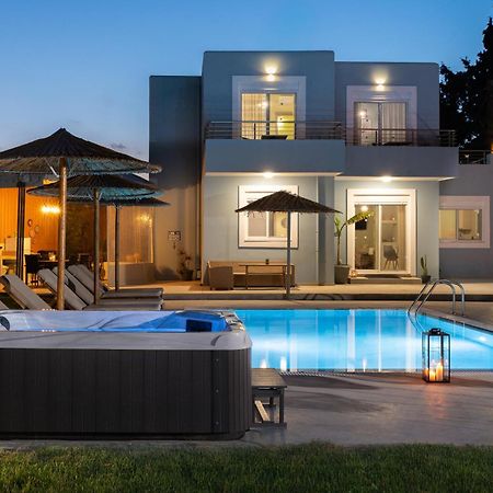 Ethria Pool Villa With Heated Jacuzzi Afantou Exterior foto