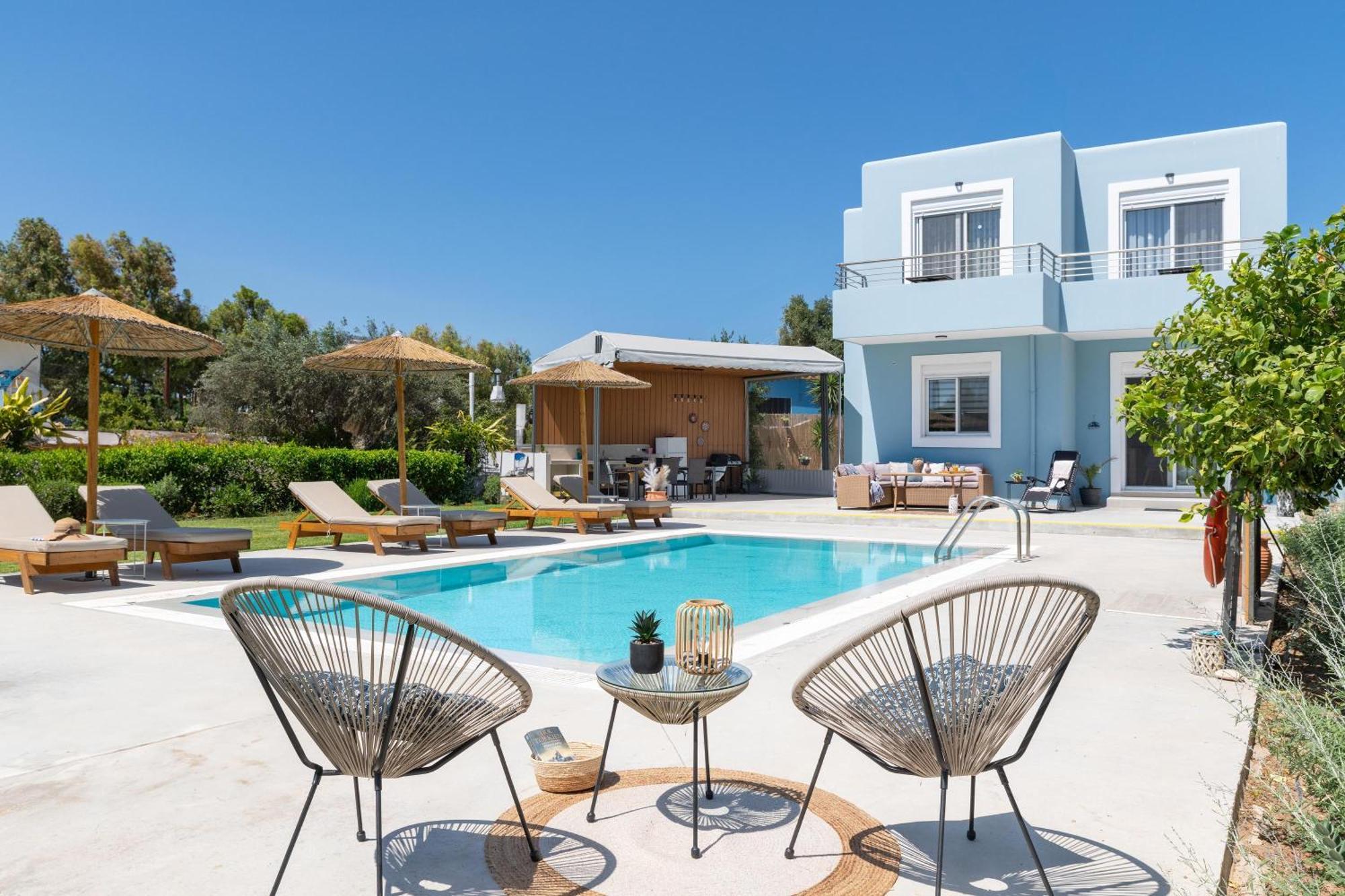 Ethria Pool Villa With Heated Jacuzzi Afantou Exterior foto