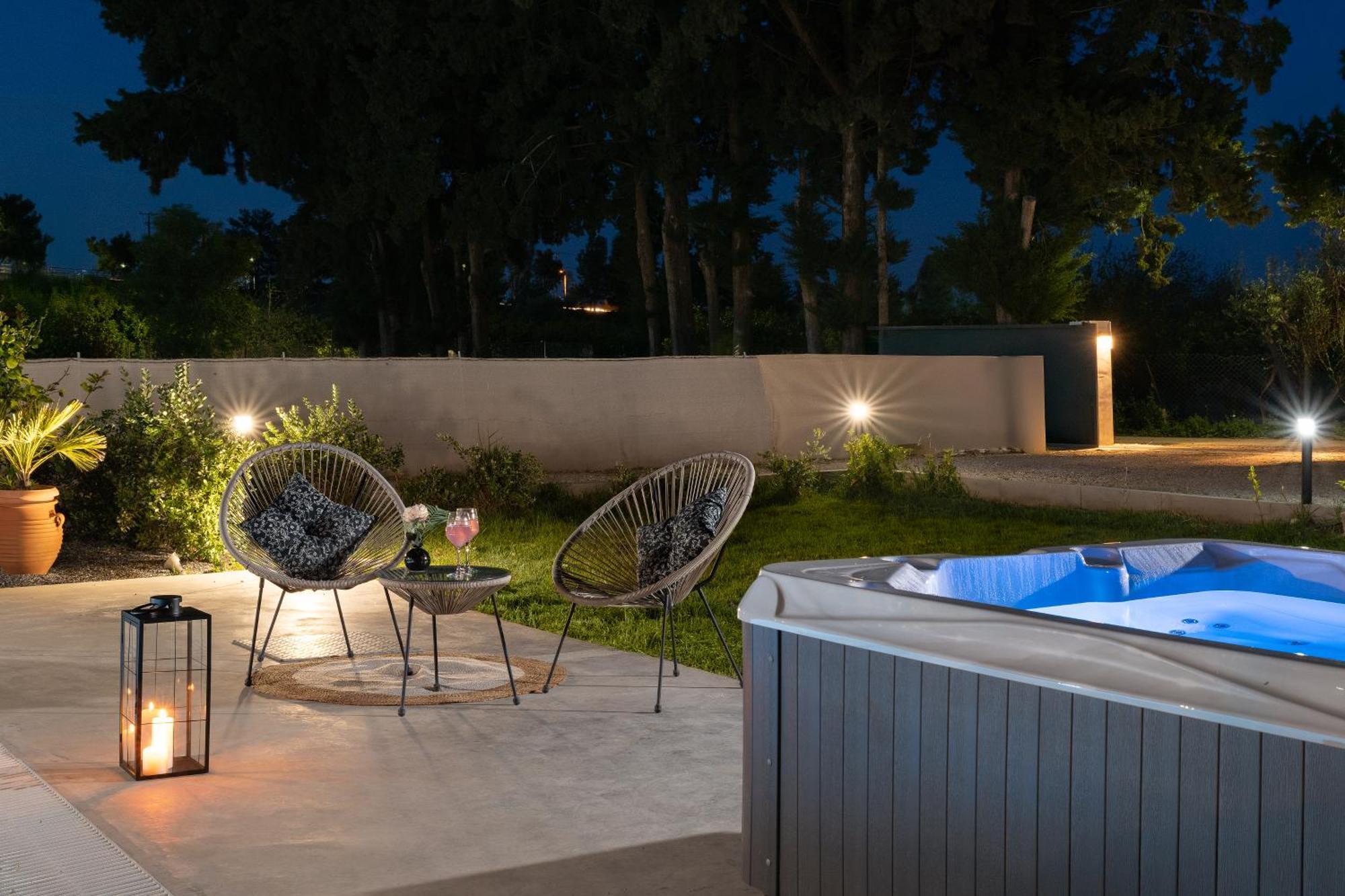 Ethria Pool Villa With Heated Jacuzzi Afantou Exterior foto